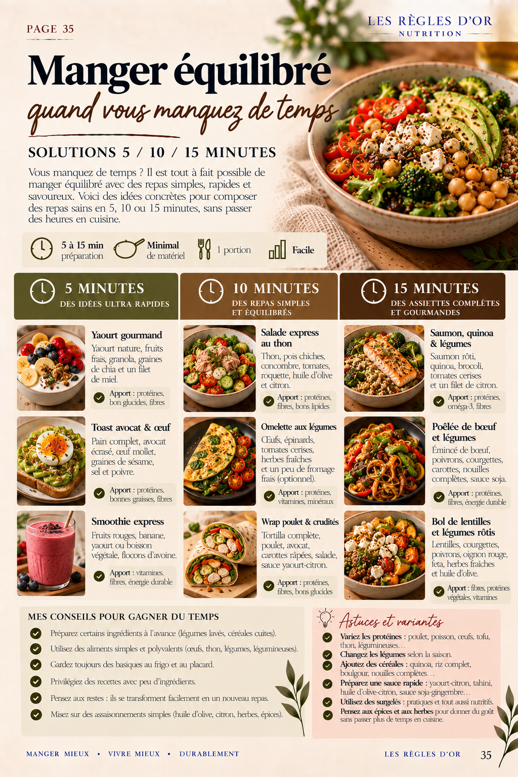 NUTRITION — Bien manger au quotidien
